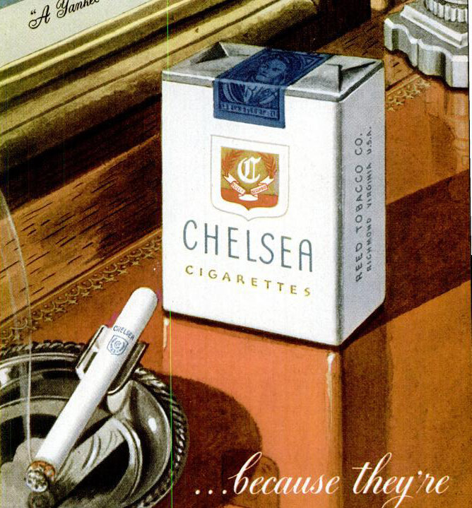 Реклама сигарет Chelsea, 1943 год