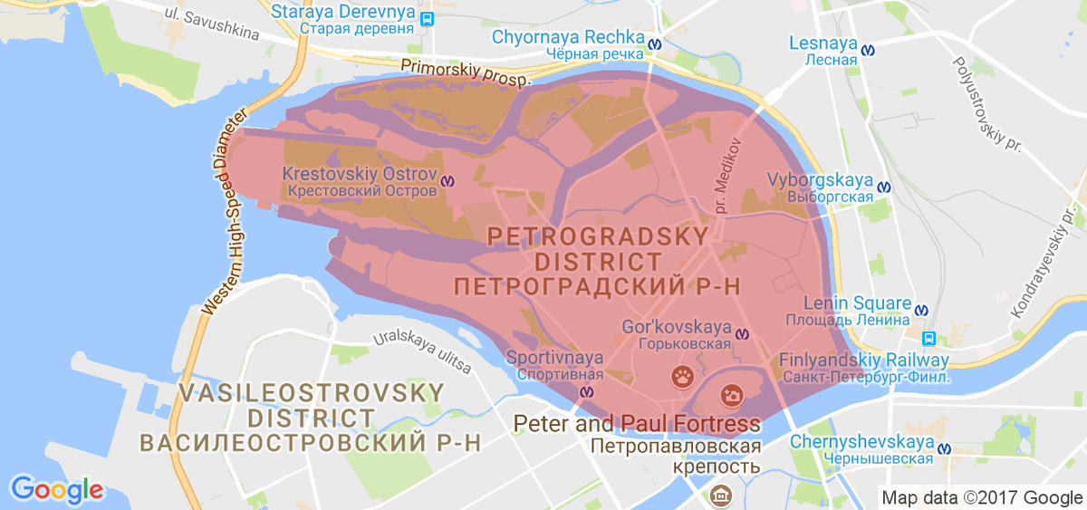 Где находится петроградский остров