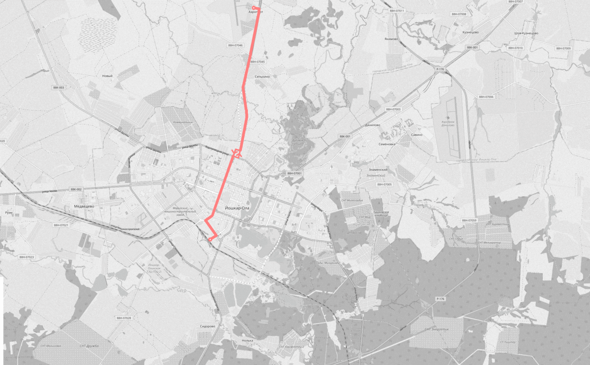 Автобусный маршрут №16. Разработка Поспехова И.А., 2020 г.