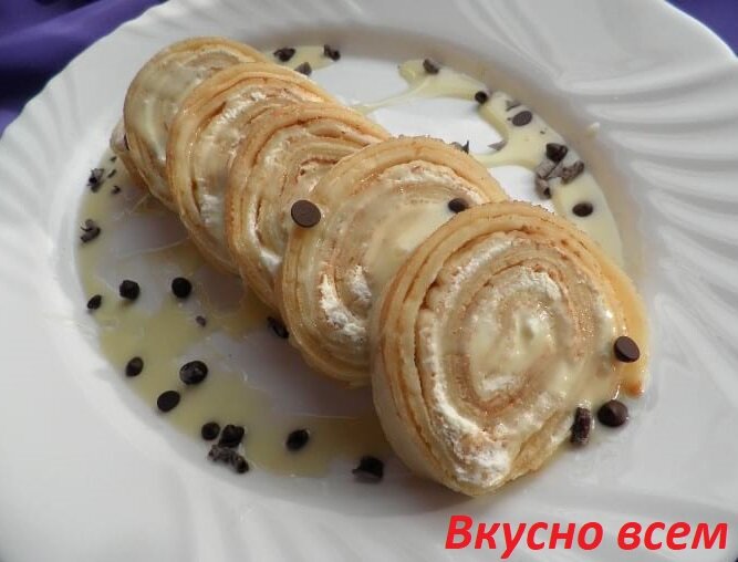 Блинный рулет на десерт - рецепт простой выпечки » вкусные и полезные рецепты ◈ yurist-migraciya.ru