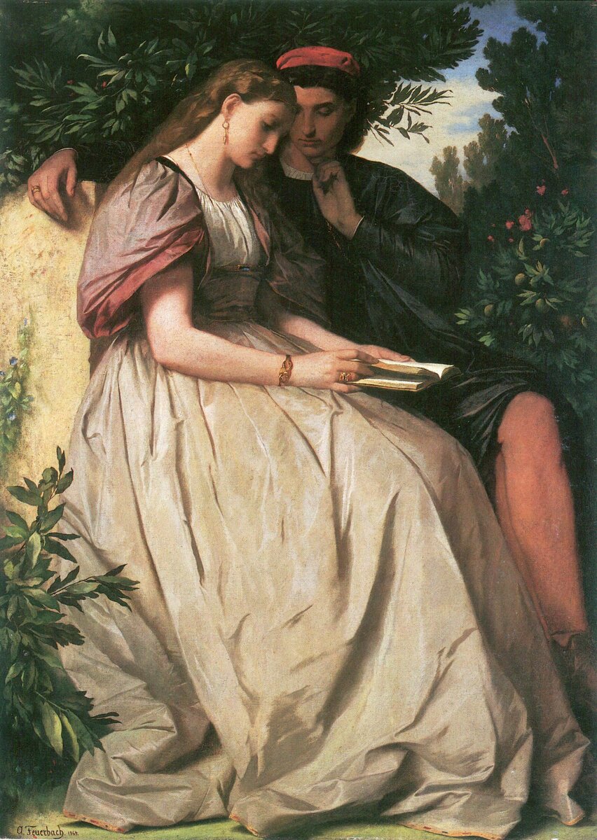 Ансельм Фейербах. Паоло и Франческа. 1864 г. Галерея Шака, Мюнхен, Германия.