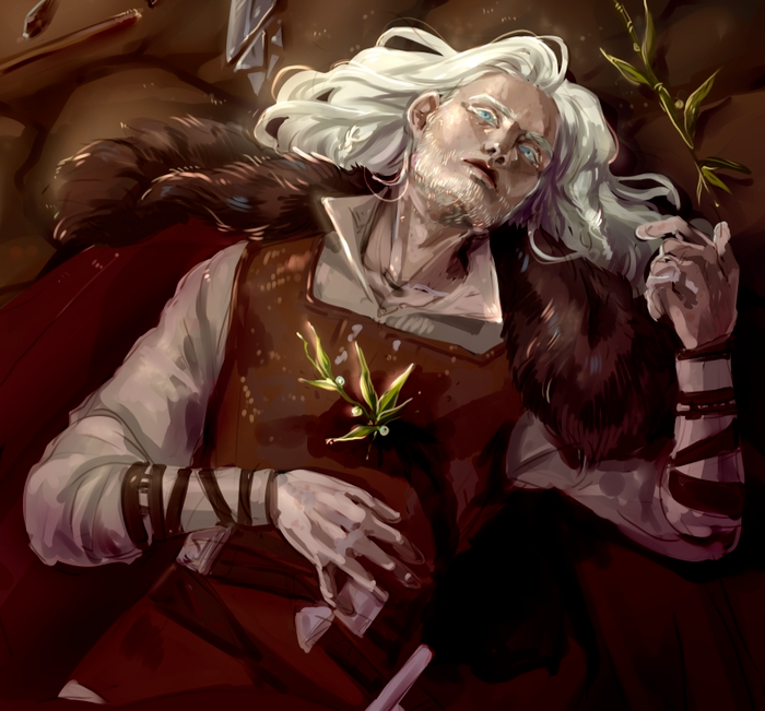 Смерть Бальдра (бог весны и красоты) от стрелы изготовленной из ветви омелы