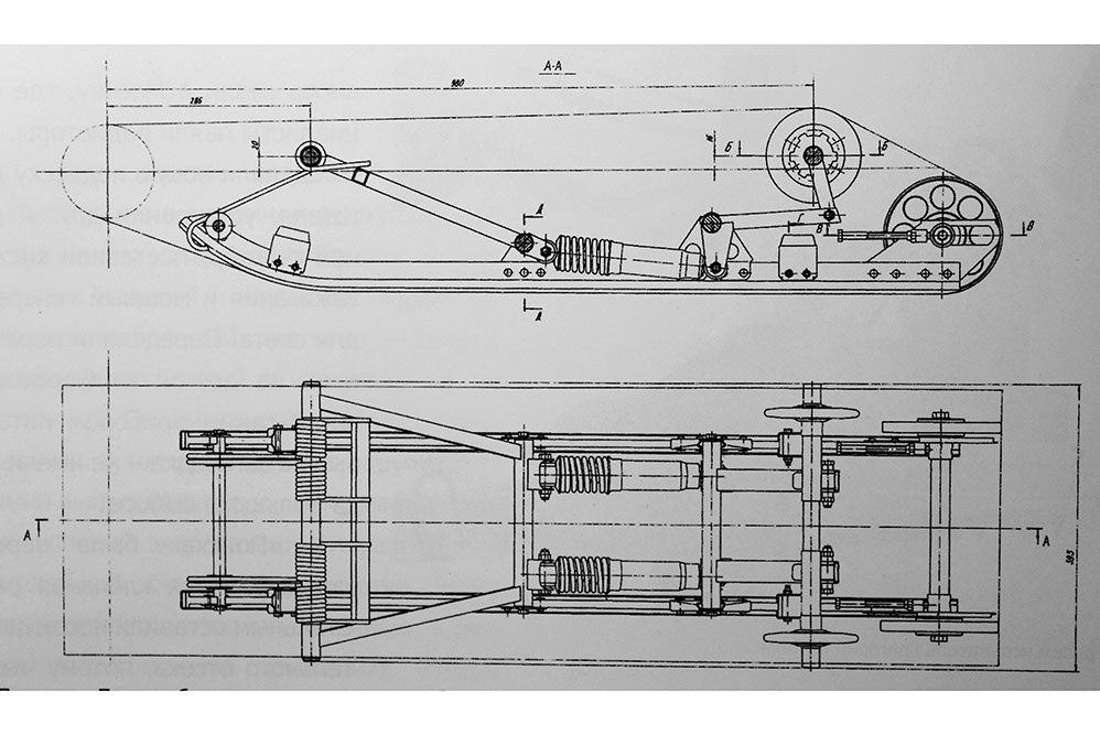 Уникальная задняя подвеска с горизонтальными амортизаторами. Источник фото - https://go-rm.ru/assets/images/news/201802/badmoto/1280/badmoto201802_23.jpg