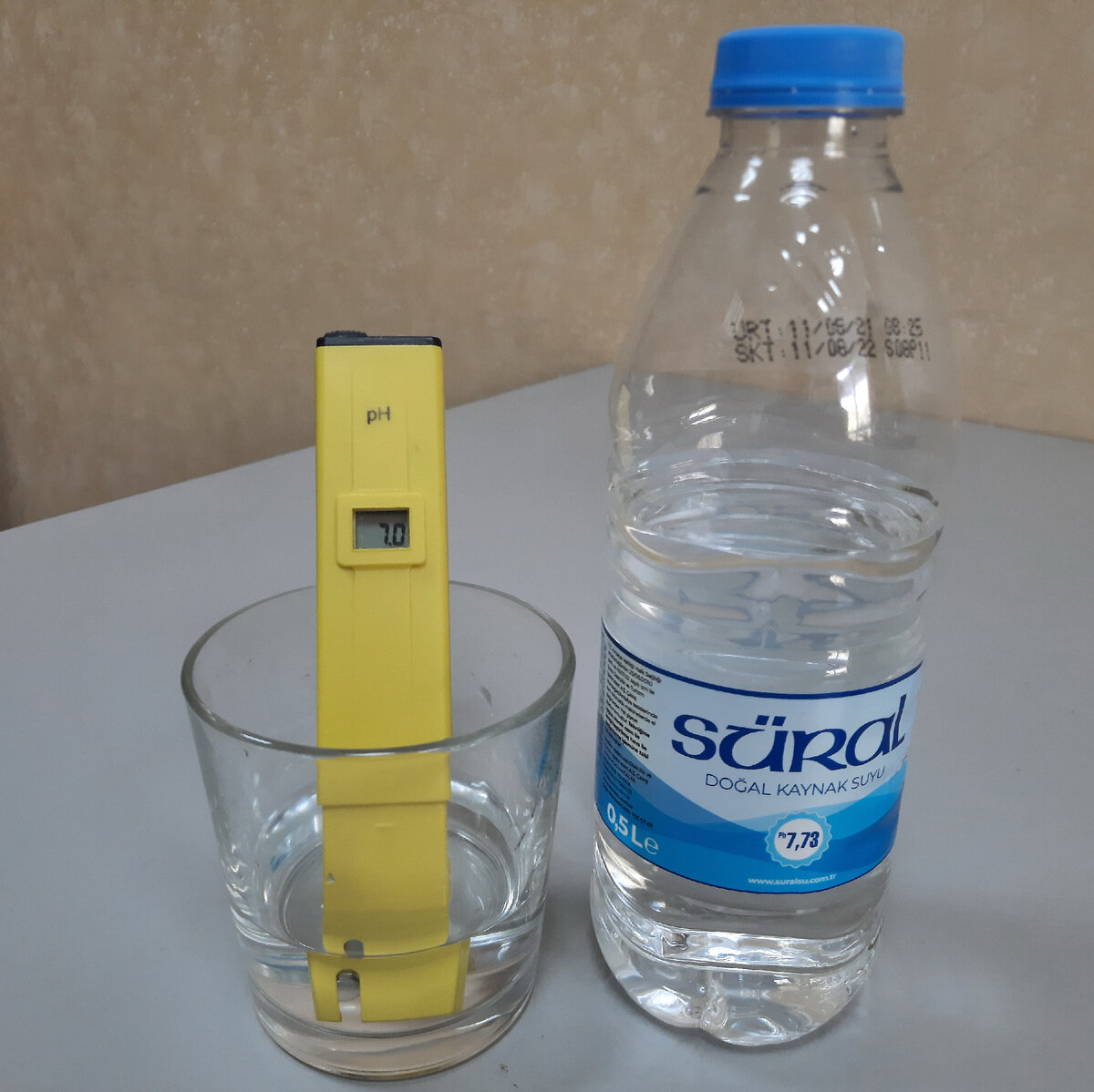 Кислотно-щелочной баланс(pH) бутилированной воды иностранного производителя