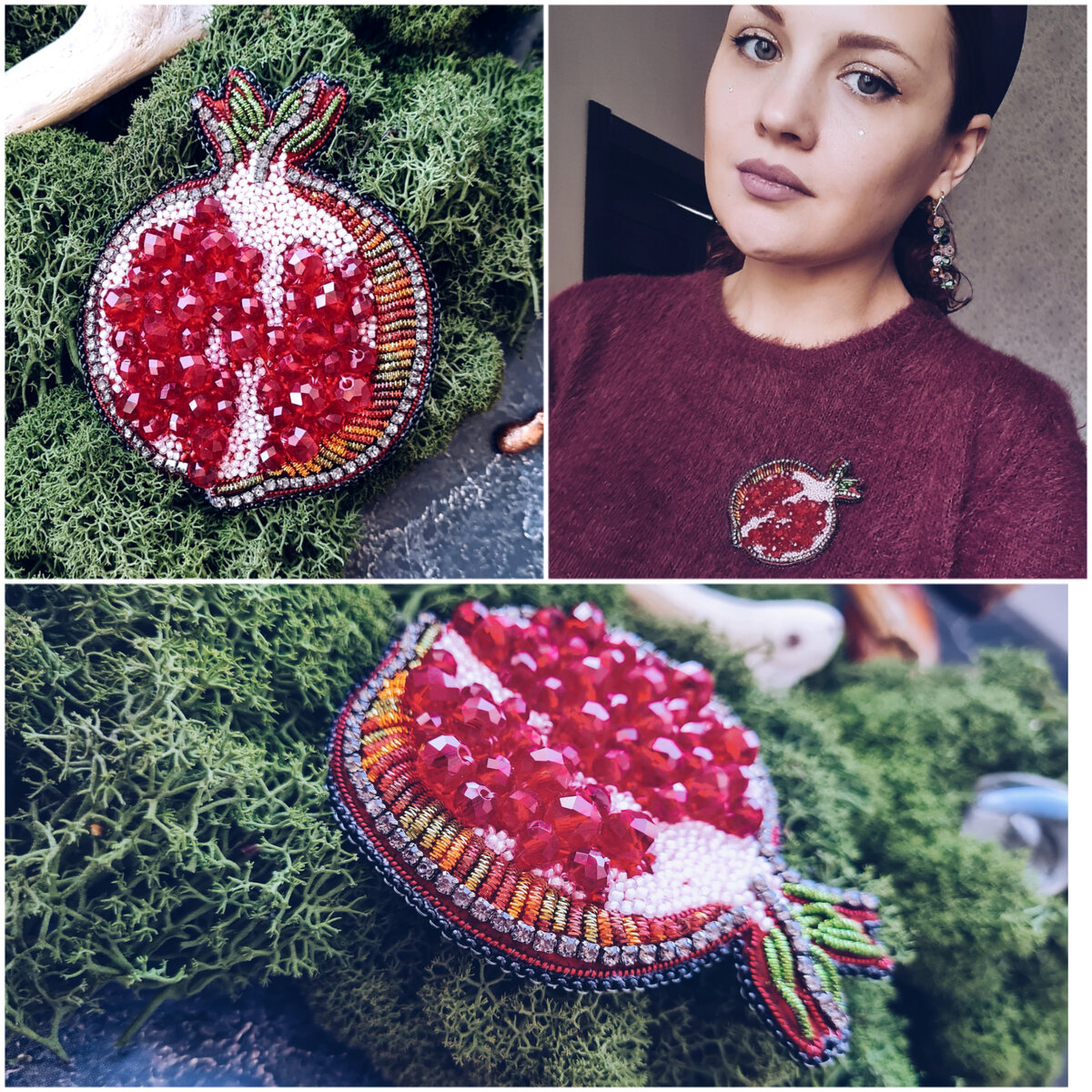 Брошь "Гранат" 2000 р.