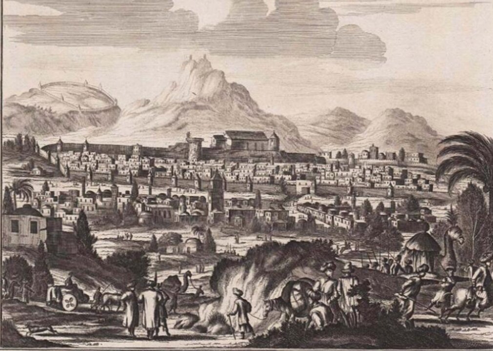 Шемаха, гравюра Николааса Витсена (Nicolaes Witsen), 1641-1717, Амстердам.