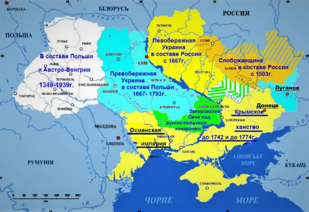Карта украины и соседних государств