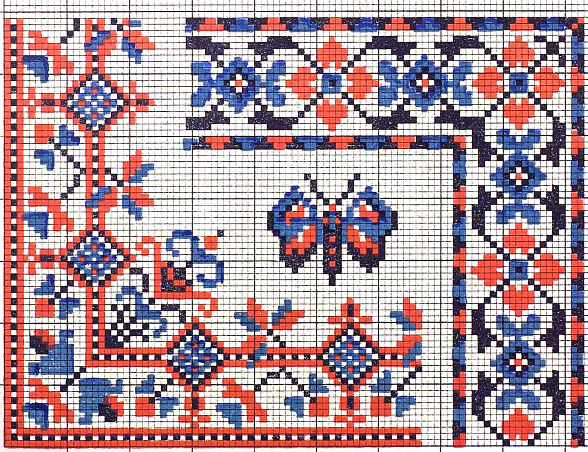 скан книги с  схемами для вышивки