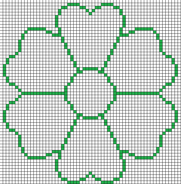 Схема для филейного вязания "Цветок"