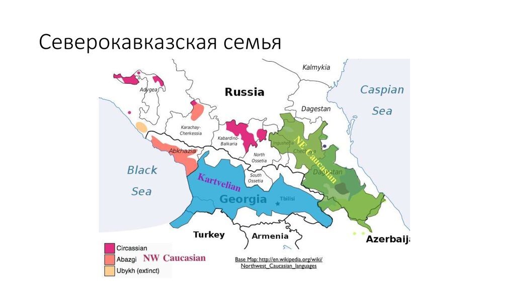 Кавказская языковая семья презентация