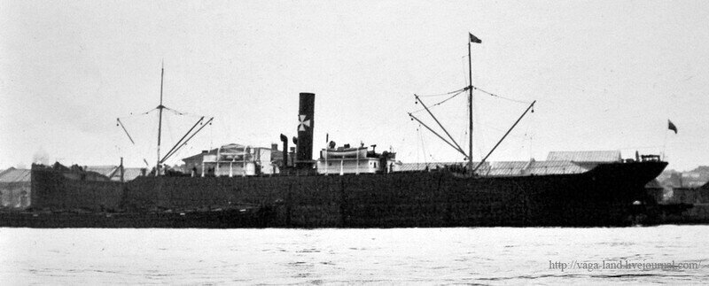 Пароход "Барон Дризен". Источник фото указан на нём самом