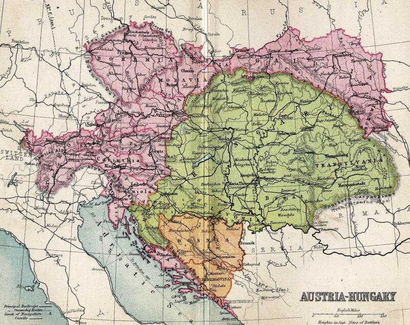 Австро-Венгрия на момент 1914 года