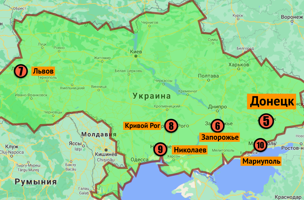 Крупные украинские города. Самые крупные города Украины. Где находится Донецк на карте России. Где находится Донецк. 10 Крупных городов Украины.