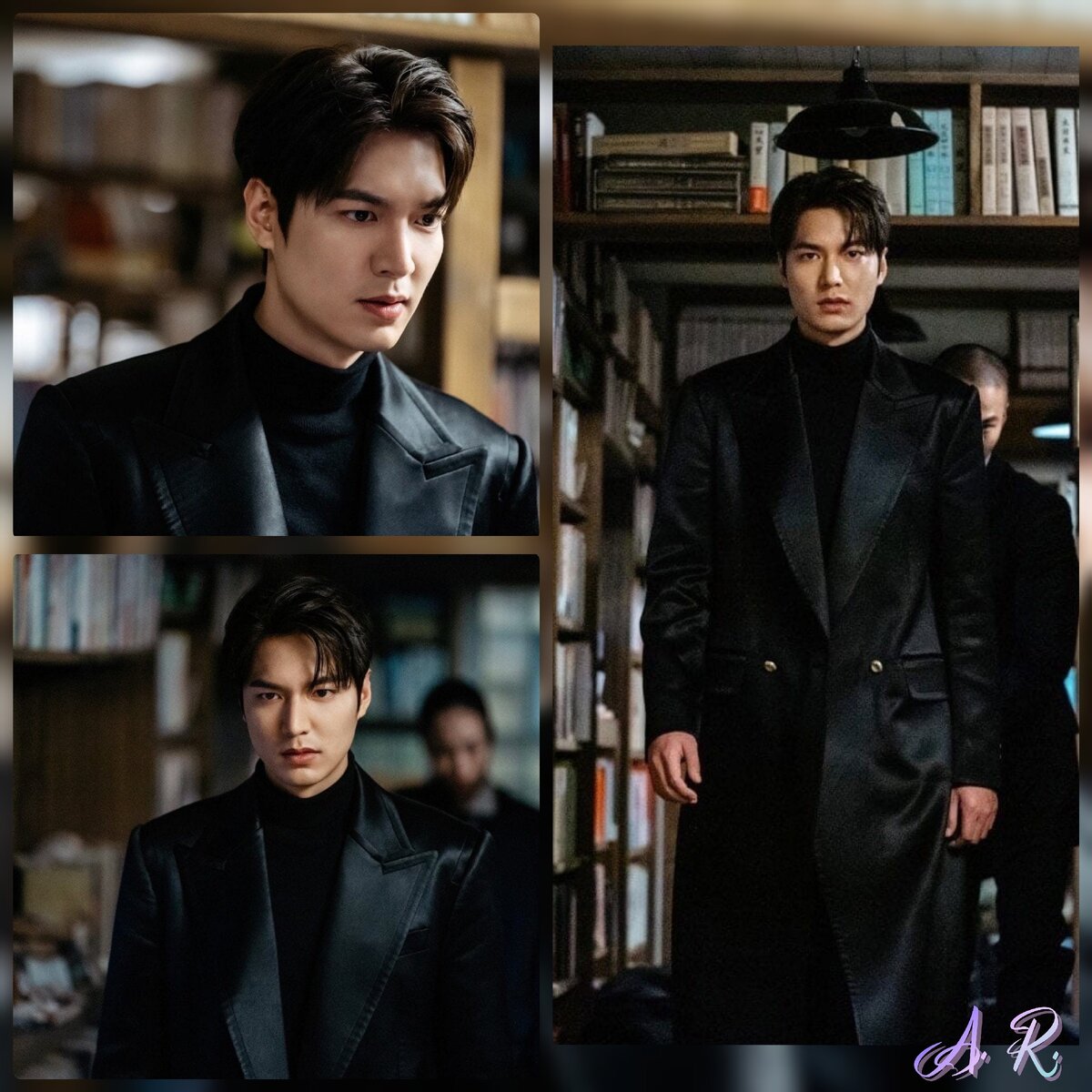 Ли Мин Хо в образе Короля. А чёрный плащ ему к лицу... Скрин автора