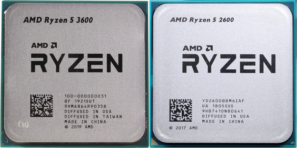 Ryzen 5 3600 и 2600