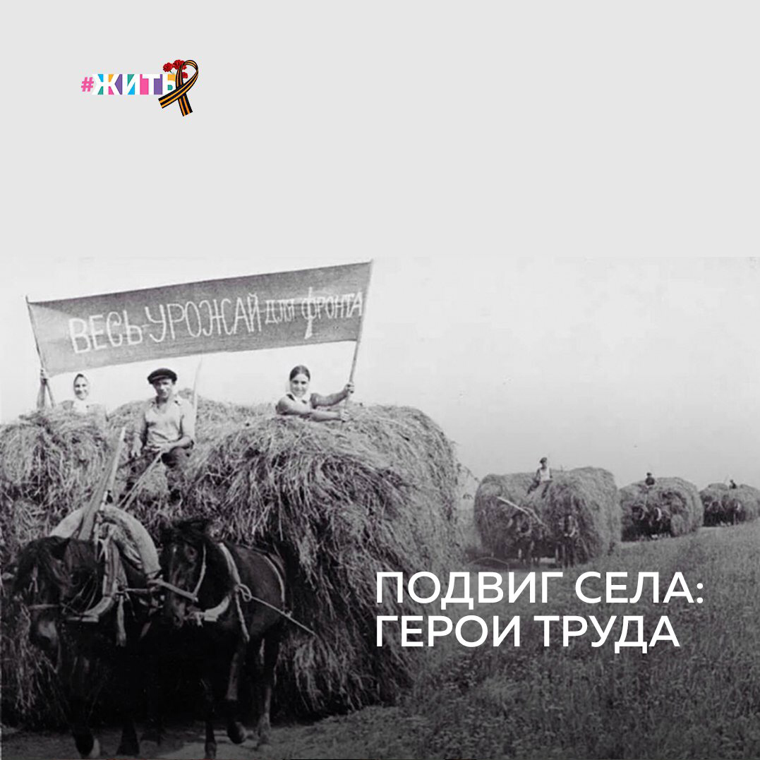 Сколько людей работали в тылу в сельской местности во время Великой Отечественной войны?

Акция «Подвиг села: герои труда» приурочена к 100-летию с начала чествования людей со званием «Человек труда».

Для участия в акции необходимо выложить историю своего родственника, который трудился в тылу, с хэштегами: #ПодвигСела, #ГероиТруда, #ОНФ, #РССМ.

Выкладывайте фотографии героев своих семей до сентября, а после - экспертное жюри выберет лучшие истории. Победителей ждет фотовыставка, которая пройдет на различных площадках!

Поделитесь этой новостью с друзьями🙏

#проектжить #акция #9мая #деньпобеды #76летпобеды #жить