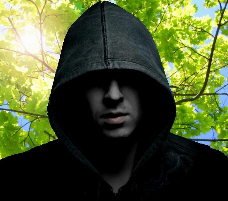 Капюшон глубже и против света лицо так чётко, как на моём коллаже, не видно. Побритый! (с) фото из открытых источников