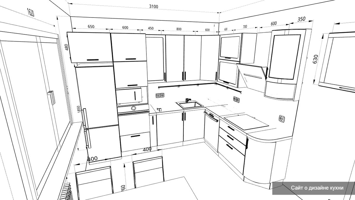 Проект кухни (листайте в право)