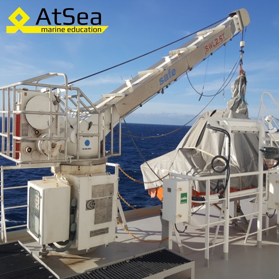 Сегодня давайте вспомним, сколько способов спуска поисково-спасательной шлюпки (Rescue Boat) существует. 1. Нормальный спуск и подъем шлюпки, при наличие питания с АРЩ (Аварийно-распределительного щита). В данном случае аварийно-спасательная шлюпка поднимается лебедкой далее спускоподъемное устройство (Rescue boat Davit)  вываливается либо поворачивается и ослабляя тормоз в ручном порядке шлюпка под своим весом начинает опускаться. При достижении поверхности воды первым делом запускаем двигатель и только потом отдаем гак с целью выполнения спасательно-поисковых мероприятий.
2. Питания на (Rescue Boat Davit) спускоподъемном устройстве отсутствует, но есть давление в гидравлических аккумуляторах, как правило в диапазоне порядка 180-230 бар . В таком случае подъем шлюпки осуществляется в ручном порядке с помощью лебедки при использовании привода (Hoisting under load). Следующим шагом Стрела поворачивается на 90 градусов при помощи давления в гидравлических аккумуляторах и далее уже ослабляя /приподнимая тормоз шлюпка устремляется вниз под своим весом
3. Когда нет питания и нет давления в гидроаккумуляторов, тогда используем крайний способ – поднимаем, как и прежде шлюпку в ручную с помощью лебедки и далее используя ручной гидравлический стационарный насос для разворота стрелы вываливаем шлюпку за борт, а далее также как и в предыдущих случаях, поднимая/ослабляя тормоз, отправляем шлюпку вниз на воду.