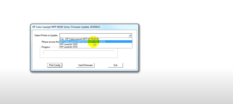 Нажимаем кнопку "Send Firmware"