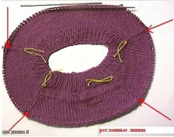 Картинка из интернета. Кокетка. Стрелки показывают места будущего соединения. 