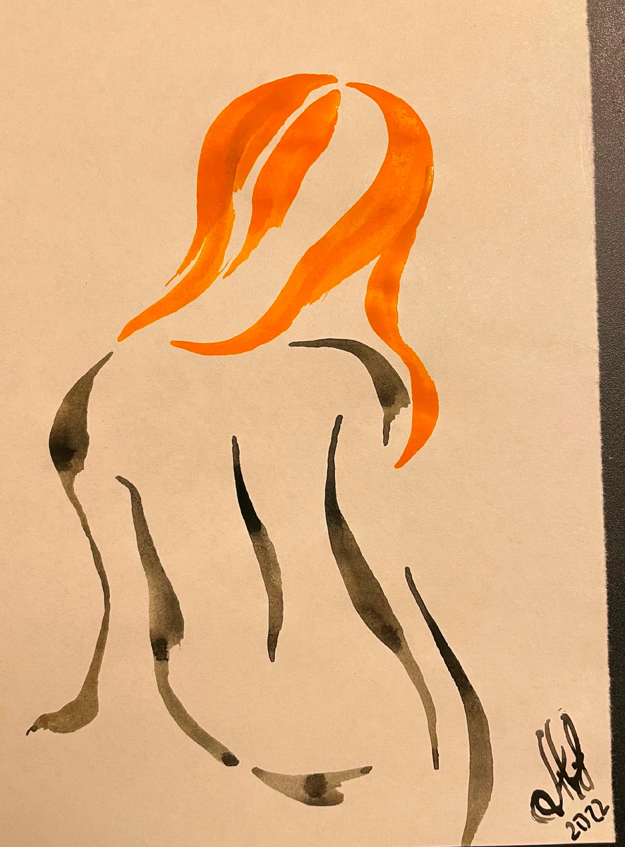 Аваков Владимир (автор статьи и акварели) акварель "Она" 2022