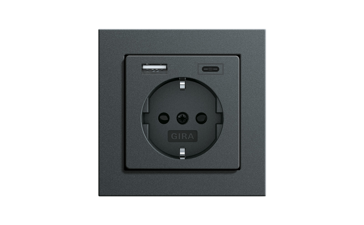 Мультирозетка: силовая, USB A и C