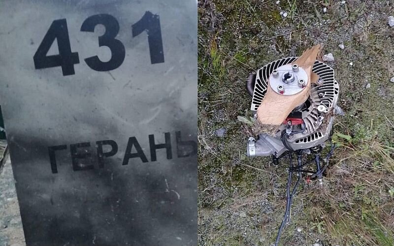Обломки, предположительно, беспилотника Shahed-131 в Киевской области, фото: t.me/milinfolive (Военный осведомитель)