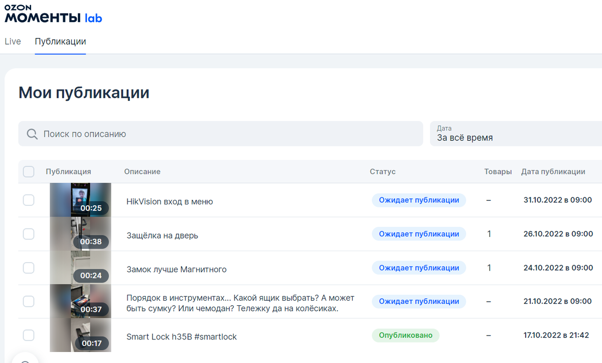 Пустил в работу Озон моменты. В работе Ютуб коротыши и Дзен... 