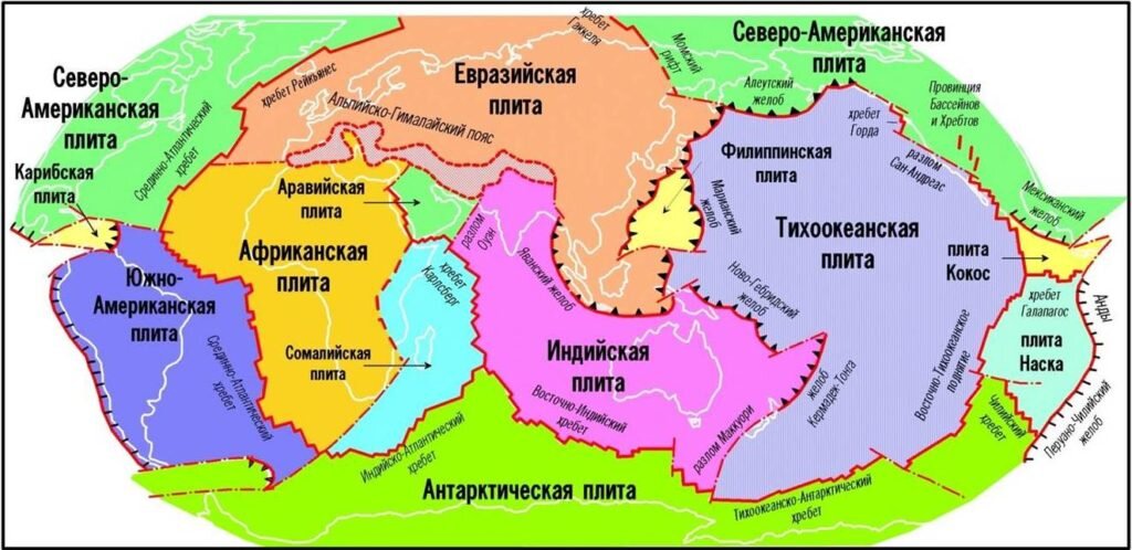 Литосферные плиты Земли