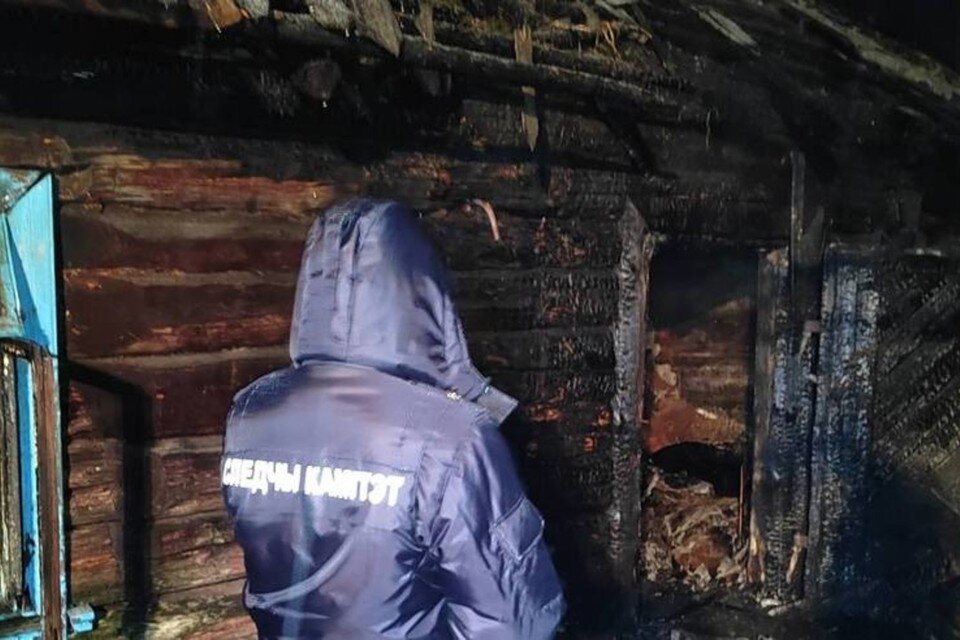     Под Гродно горел жилой дом. Фото: sk.gov.by