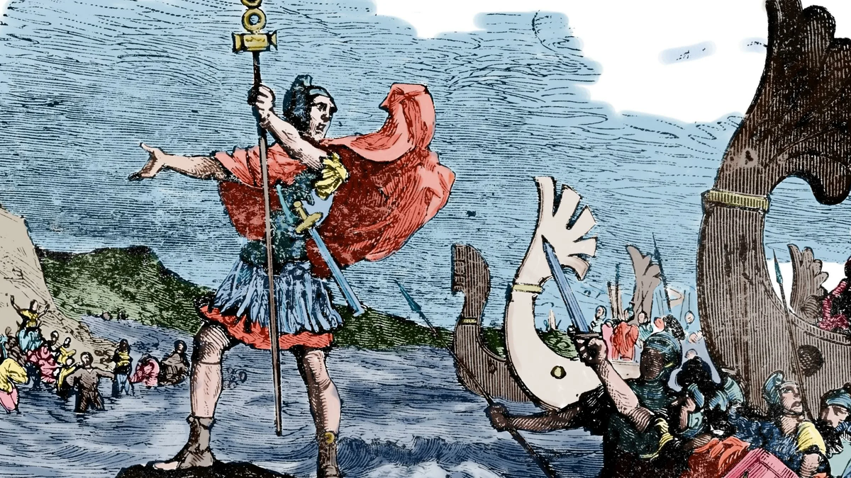 Юлий Цезарь стал первым римским полководцем, напавшим на Британию 