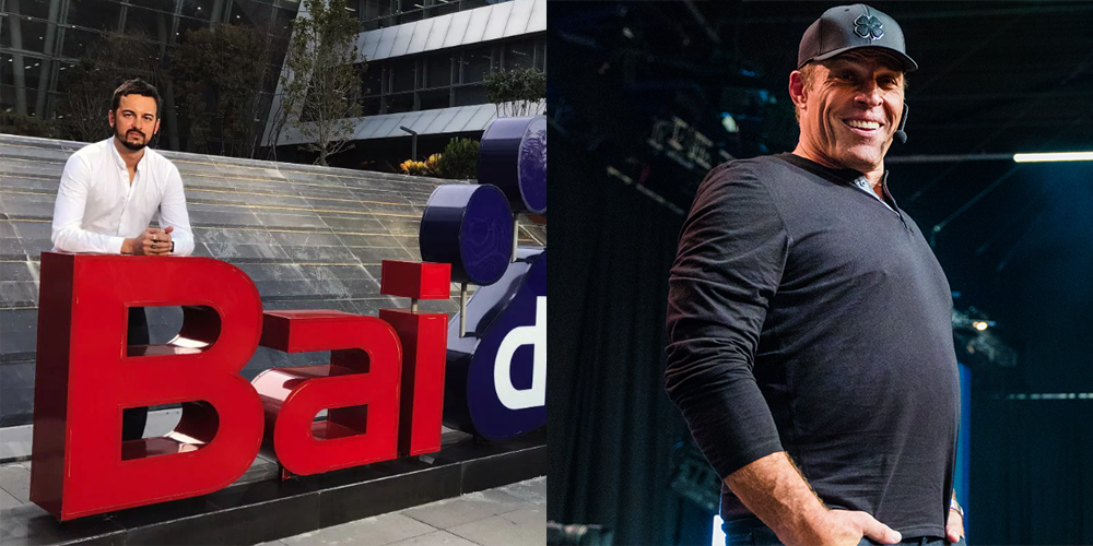 Слева Я (Victor Koch) — справа коуч Tony Robbins