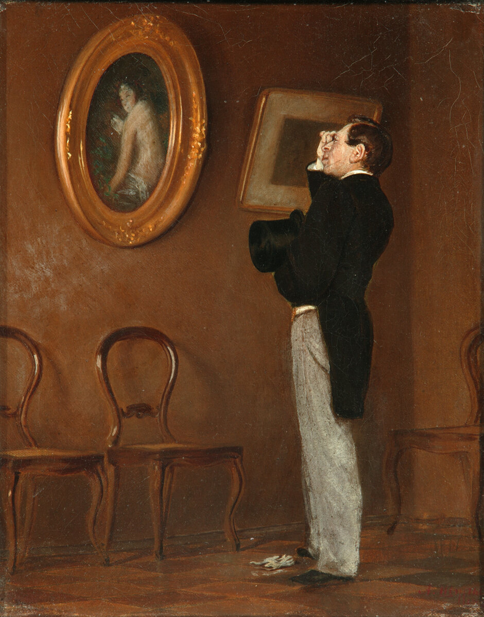 "Развлечение в приёмной", А.Н. Шурыгин, 1865. Третьяковская галерея, Москва.