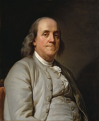 Бенджамин Франклин (17 января 1706, Бостон, Провинция Массачусетс-Бэй, Британская империя — 17 апреля 1790, Филадельфия, Пенсильвания, США) — американский политический деятель, дипломат, изобретатель, учёный, философ, писатель, масон, полимат. Одна из самых влиятельных фигур 18-го века