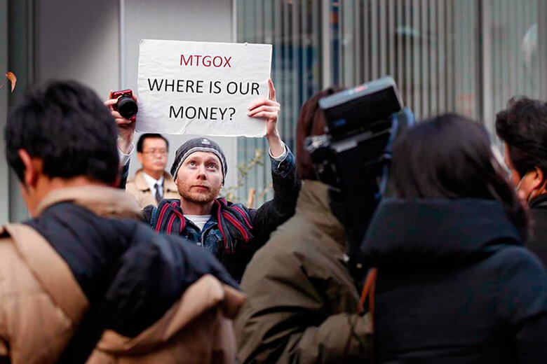 Хищение средств одной из самых крупных бирж по торговле криптовалютой Mt.Gox вызвало массовые выступления 