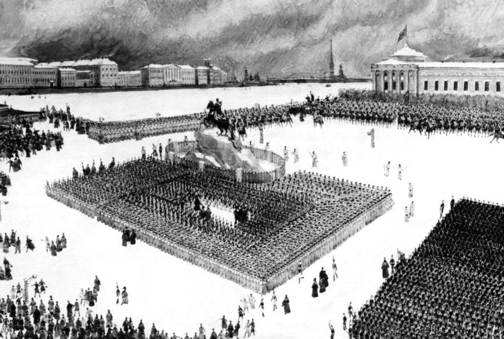 Восстание декабристов. Неизвестный художник.