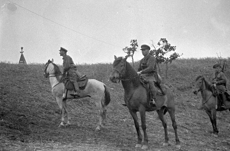 Наряд советских пограничников в районе озера Хасан. 1938 год