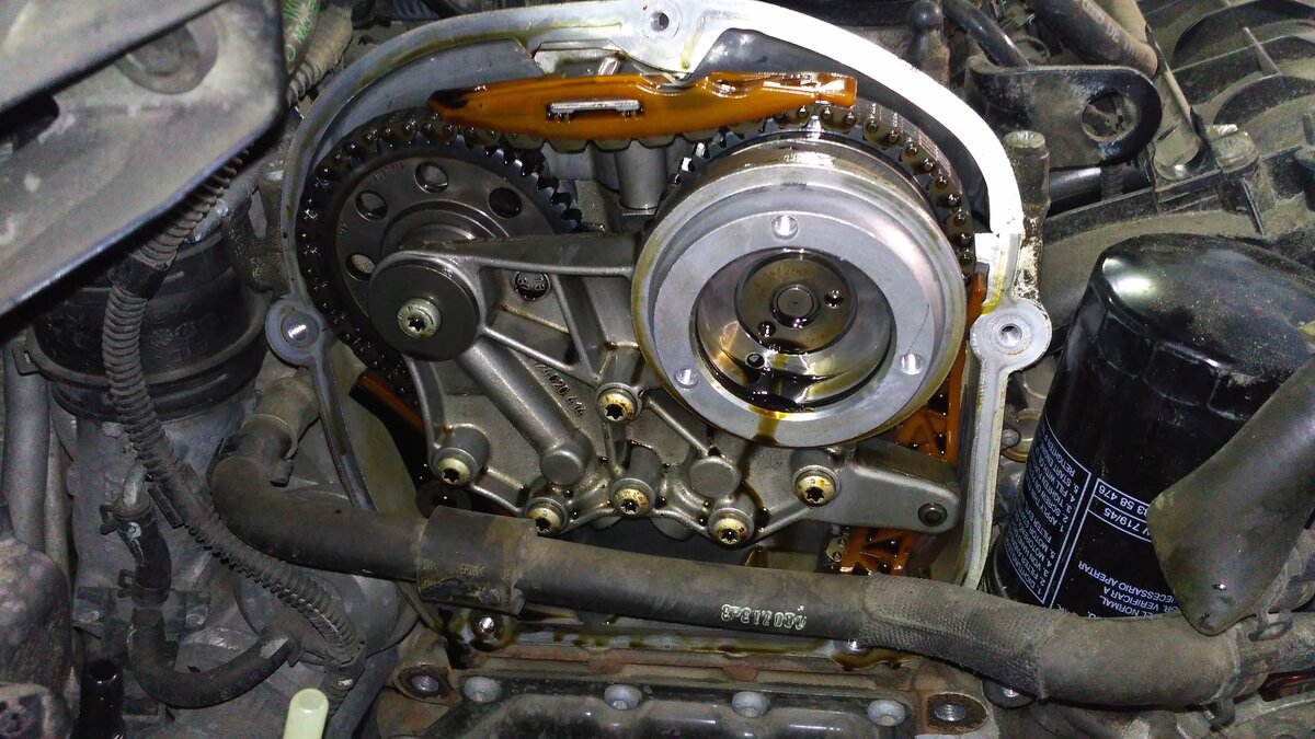 Цепной привод ГРМ двигателя 1.8 TSI (2.0 TSI абсолютно идентичные)