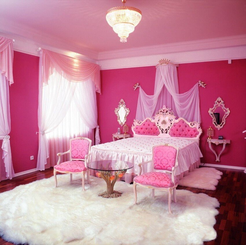 Розовая спальня - 58 фото эксклюзивных идей сочетания розового оттенка