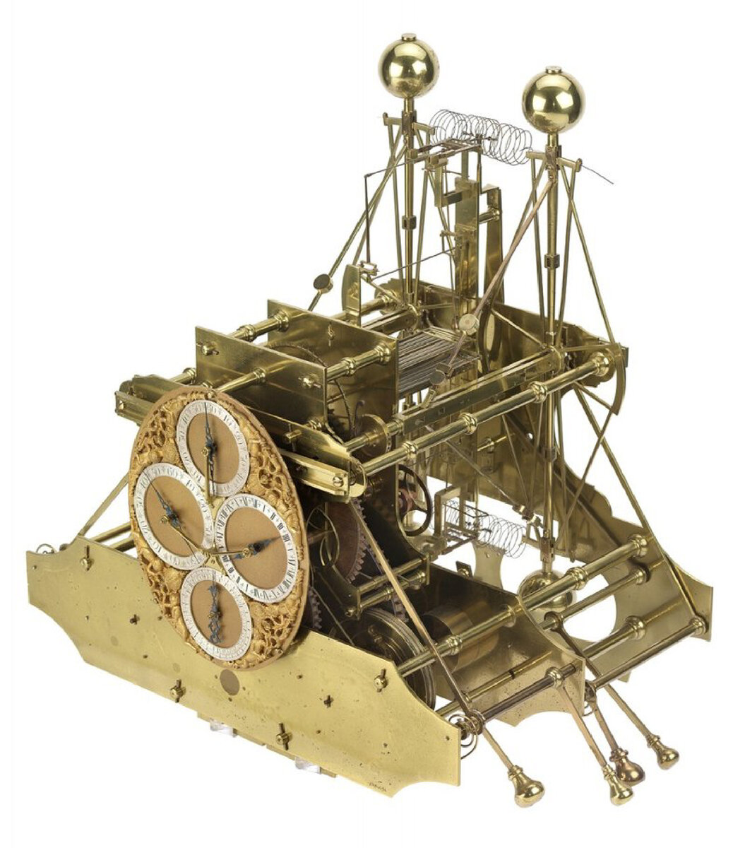 Первый морской хронометр сконструированный Джоном Гаррисоном в 18 веке. На создание этого хранителя времени в условиях качки у него ушло более 20 лет.
