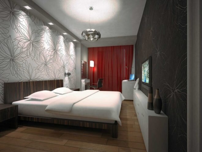 Дизайн узкой спальни в хрущевке: 90 фото с реальными примерами