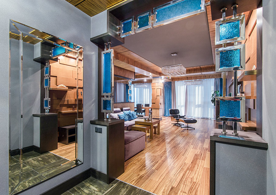 Гостиная-кухня-столовая