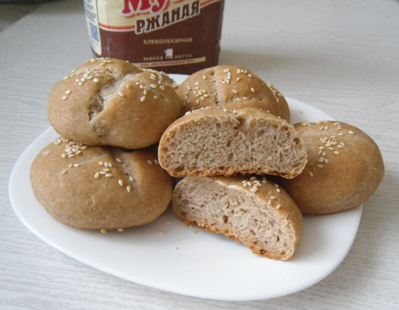 Хлебные булочки из ржаной муки