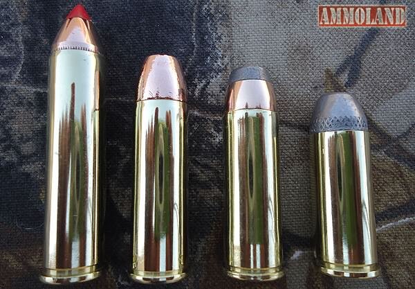 Патроны ,460 S&W Magnum, .454 Casull, .45 Colt и .45 S&W  Schofield все имеют одну основу.