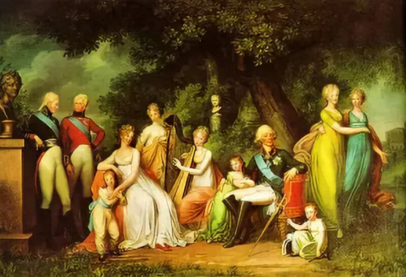 Вся большая семья Павла I.