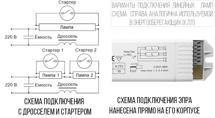 Автомобильная схема подключения лампы