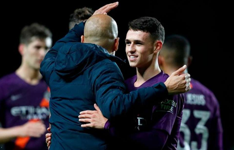 Пеп Гвардиола и Фил Фоден