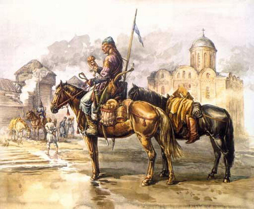 Половецкий воин в русском городе