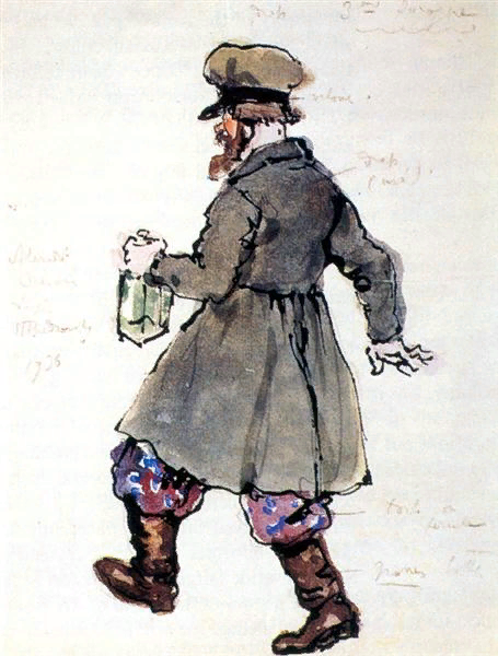 Alexandre Benois "troisième buveur" (https://www.wikiart.org/en/alexandre-benois/the-third-drunkard)